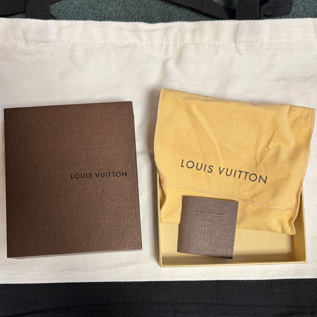 Louis Vuitton Brown Box With Yellow Dust Bag